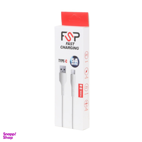 کابل دیتا USB به Type-C اف اس پی مدل C-8 طول 1 متر