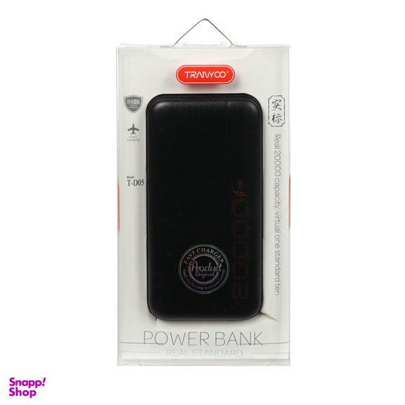 پاور بانک ترانیو مدل T-D05 ظرفیت 20000 میلی آمپر ساعت
