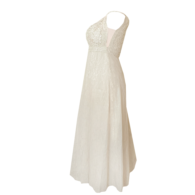 پیراهن زنانه کد 2025 رنگ کرم