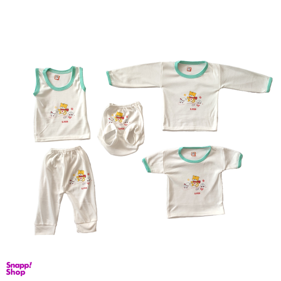 ست 5 تکه لباس نوزادی مدل خرس و اردک کد 06