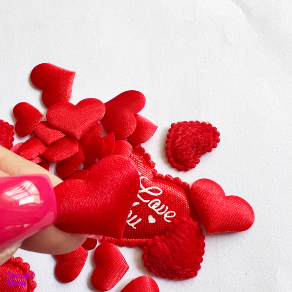 قلب تزئینی طرح میکس مجموعه 50 عددی