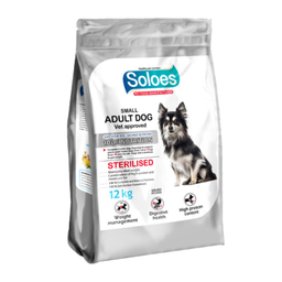 غذا خشک سگ بالغ سولواس مدل نژاد کوچک عقیم شده با طعم مرغ وزن ۱۲ کیلوگرم