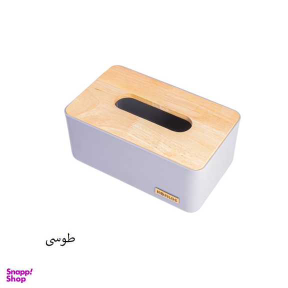 جعبه دستمال کاغذی هوفیلوس مدل رومیزی بامبو کد 33