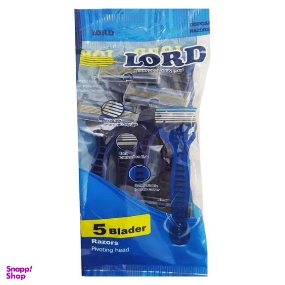 ژیلت لرد مدل 5 لبه پفکی کد 101 بسته 4 عددی
