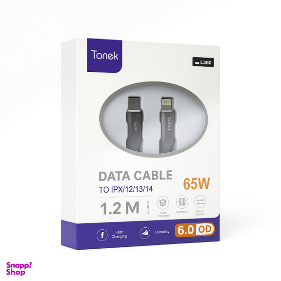 کابل شارژ Type-C به Lightning تونک مدل L800 طول 1.2 متر
