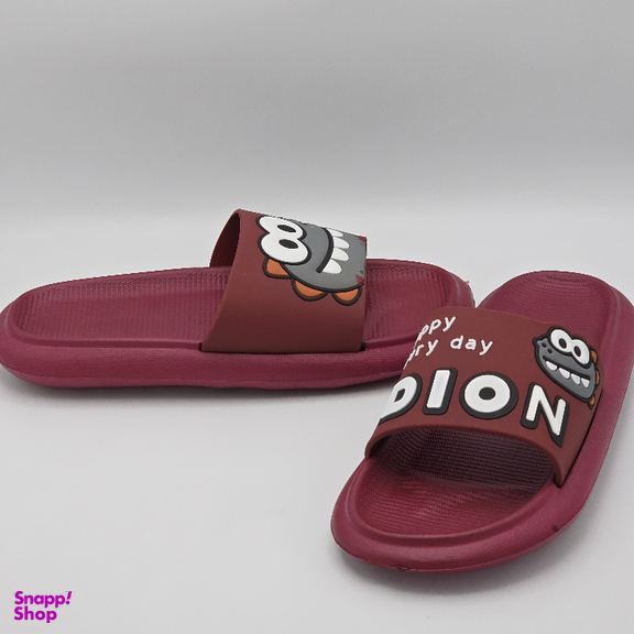 دمپایی زنانه زیتون مدل داینو کد 5863 رنگ زرشکی