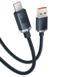 کابل سوپر فست شارژ USB به Type-C بیسوس مدل Crystal Shine CAJY000401 طول 1.2 متر