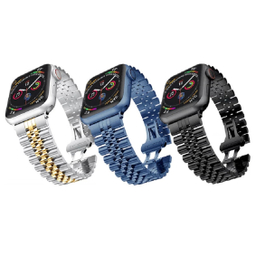 بند ساعت هوشمند مدل رولکسی مناسب اپل واچ سایز 38/40/41 میلی متر