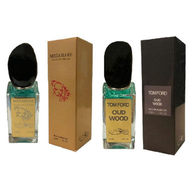 ادوپرفیوم مردانه ایفوریا مدل مگامار حجم 30 میلی لیتر به همراه ادوپرفیوم مردانه ایفوریا مدل عود وود حجم 30 میلی لیتر