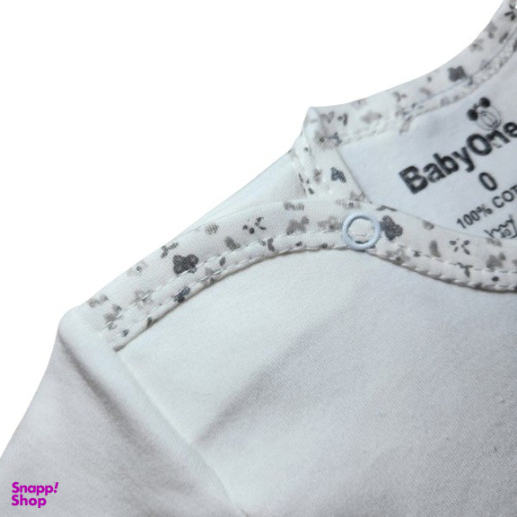 بادی آستین کوتاه نوزاد بیبی وان طرح پروانه