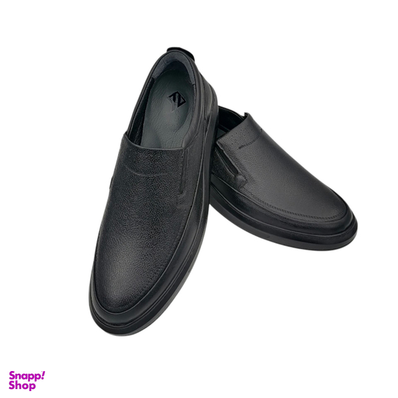 کفش طبی مردانه چرم ریباری مدل M15 رنگ مشکی