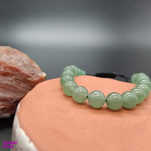 دستبند مدل سنگ آونتورین رنگ سبز