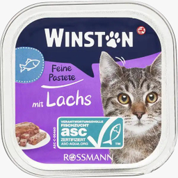 کنسرو غذای گربه وینستون مدل Mit Lachs وزن 100 گرم
