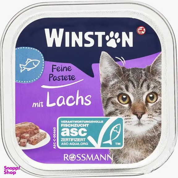 کنسرو غذای گربه وینستون مدل Mit Lachs وزن 100 گرم
