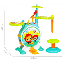اسباب بازی موزیکال هولی تویز جاز و درام بزرگ مدل 3130 Dimple Electric Big Toy Drum Set for Kids