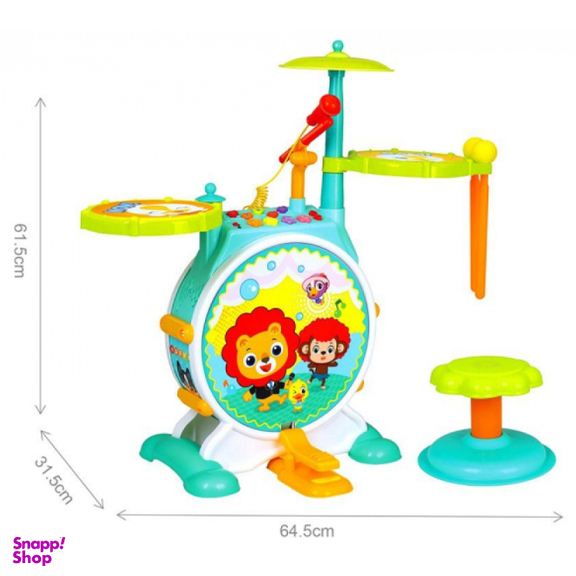 اسباب بازی موزیکال هولی تویز جاز و درام بزرگ مدل 3130 Dimple Electric Big Toy Drum Set for Kids