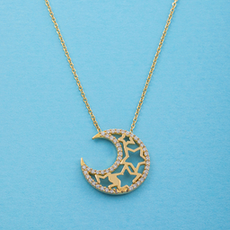 گردنبند طلا 18 عیار زنانه جواهری سون کد 2480