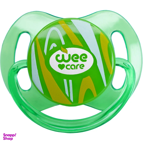 پستانک ارتودنسی وی کر مدل بادامی شفاف دسته دار Comfort کد P144 سایز 0 تا 3 ماه