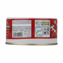 کنسرو ماهی تون در روغن طبیعت مدل پرسپولیس وزن 180 گرم بسته 24 عددی