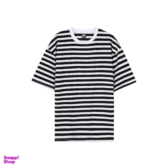 تیشرت زیگ مدل striped رنگ مشکی