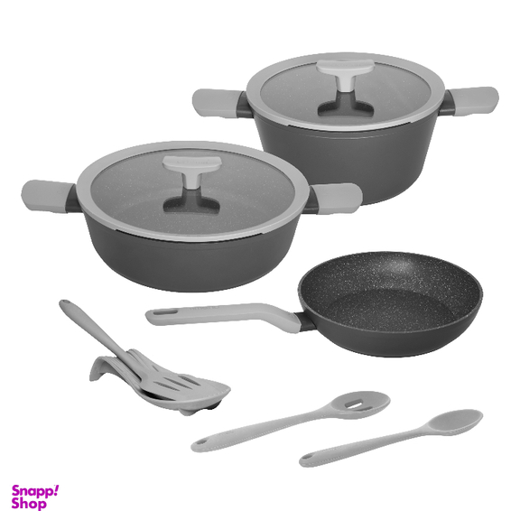 سرویس قابلمه و تابه گرانیت 9 پارچه لیدوما سری برگهوف مدل لئو