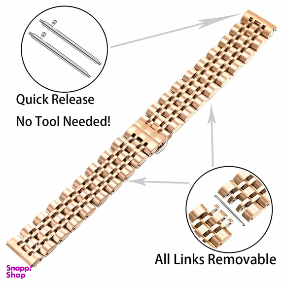 بند اپیکوی مدل StainLess-20mm مناسب ساعت هوشمند سامسونگ Galaxy Watch 4/5/6/ َActive1/2