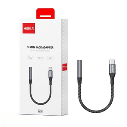 کابل تبدیل Type-C به Jack 3.5mm هیسکا مدل W47 طول 12 سانتی‌متر