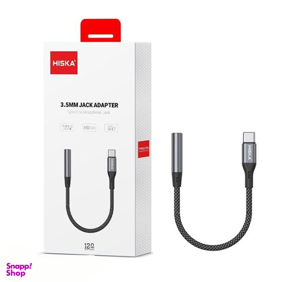 کابل تبدیل Type-C به Jack 3.5mm هیسکا مدل W47 طول 12 سانتی‌متر