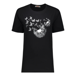 تیشرت زنانه مادر مدل دریم کد AM-MA-Dream-P رنگ مشکی