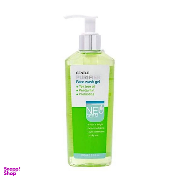 ژل شستشوی صورت نئودرم مدل Gentle Purifier پوست چرب حجم 200 میلی‌ لیتر