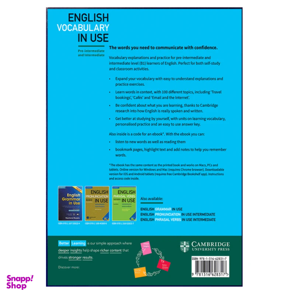 English Vocabulary In Use Pre-Intermediate and Intermediate اثر Stuart Redman انتشارات هدف نوین