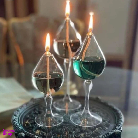 شمع مدل اشکی مجموعه 3 عددی
