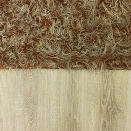 فرش فانتزی شاران هوم طرح خز پرز بلند مدل اسفنج دار زمینه نسکافه ای