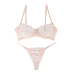 ست شورت و سوتین زنانه برتا کد 2020C رنگ کرم