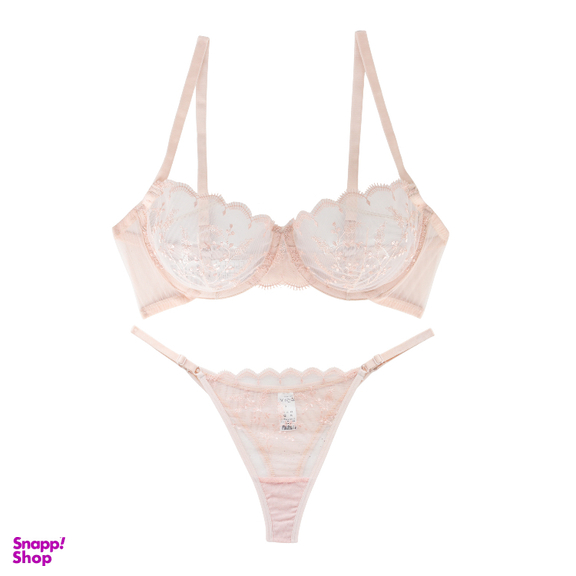 ست شورت و سوتین زنانه برتا کد 2020C رنگ کرم