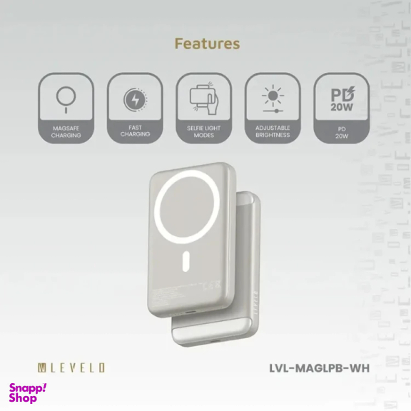 پاوربانک لولو  مدل MagLight  ظرفیت 8000 میلی آمپر ساعت