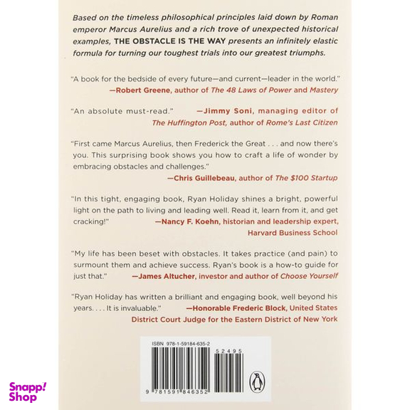 کتاب The Obstacle Is the Way اثر Ryan Holiday انتشارات پنگوئین
