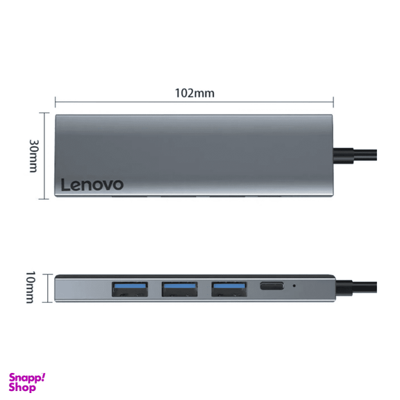 هاب USB-C لنوو مدل A5H 5in1