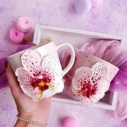 قالب فوندانت به گز مدل ست گل ارکیده اسلیپر مجموعه 13 عددی