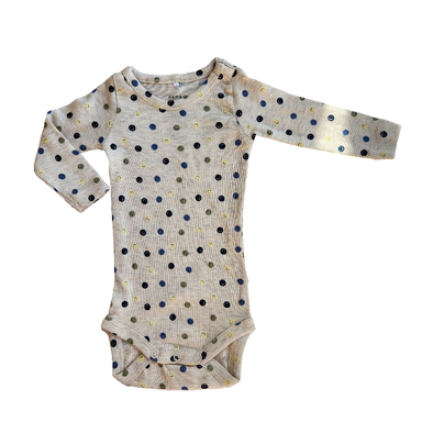 بادی نوزادی نیم ایت طرح شکلک های خندان کد 10259 رنگ کرم