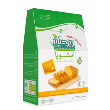 پودر شیرین کننده طبیعی و کم کالری استویا ربودیان وزن 210 گرم