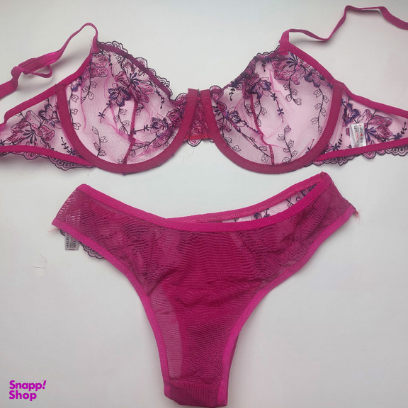 ست سوتین و شورت زنانه نوشه پوش کد 88932 رنگ بنفش