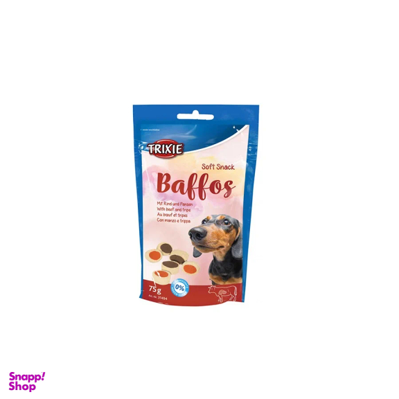 تشویقی سگ تریکسی طعم سیرابی و گوشت وزن 75 گرم