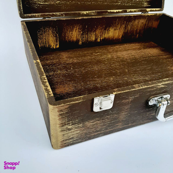 جعبه هدیه چوبی مدل چمدان طرح خطاطی کد WSL595