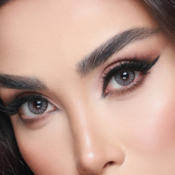 لنز فصلی بیوتی مدل N21OB شماره 206 رنگ طوسی روشن دور مشکی