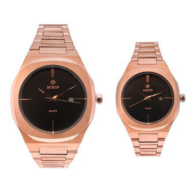 ست ساعت مچی عقربه ای زنانه و مردانه سورین مدل GL1182B-SRO3B