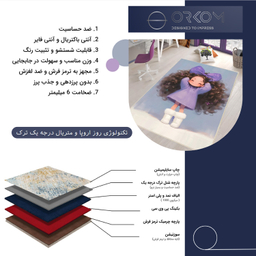 فرش ماشینی چاپی اتاق کودک طرح فرفری کد kids.9022