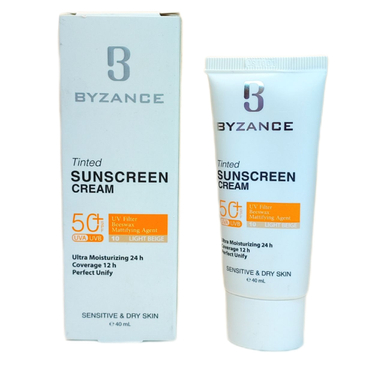 کرم ضد آفتاب بیزانس مدل +SPF50 شماره 10 رنگ بژ طبیعی حجم 40 میلی لیتر