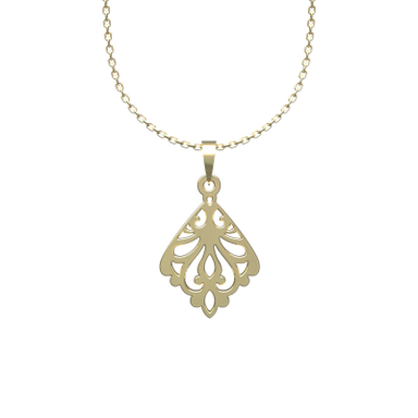 گردنبند طلا 18 عیار زنانه مدوپد مدل هندسی کد TT2-1-1223