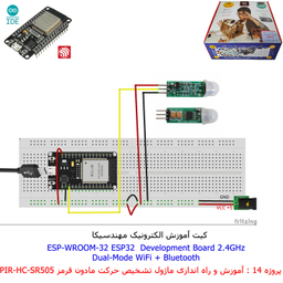 کیت آموزش الکترونیک مهندسیکا مدل خلاقیت دلتا ESP32+70